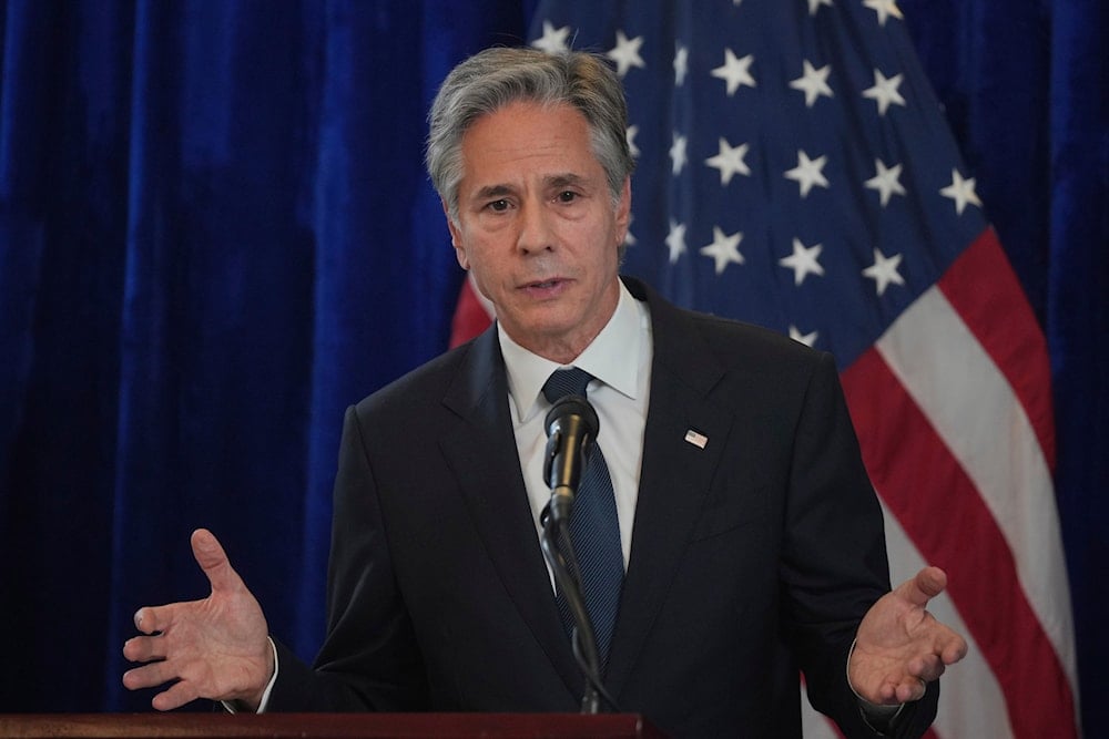 pU.S. Secretary of State Antony Blinken speaks during a news conference on the sidelines of the Association of Southeast Asian Nations (ASEAN) Summit at the American Center in Vientiane, Laos, Friday, Oct. 11, 2024. (A