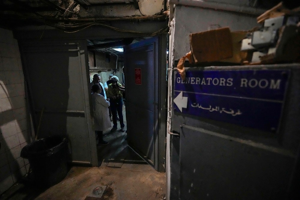 Foreign and local journalists take a tour inside Sahel General Hospital, in Dahiyeh, Beirut, Lebanon, Tuesday, Oct. 22, 2024. (AP Photo/Hassan Ammar)