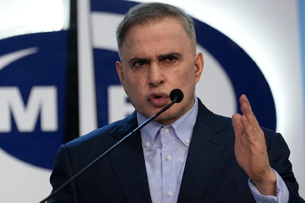 Attorney General Tarek William Saab speaks during a press conference in Caracas, Venezuela, Wednesday, Sept. 18 2024. (AP Photo/Ariana Cubillos)