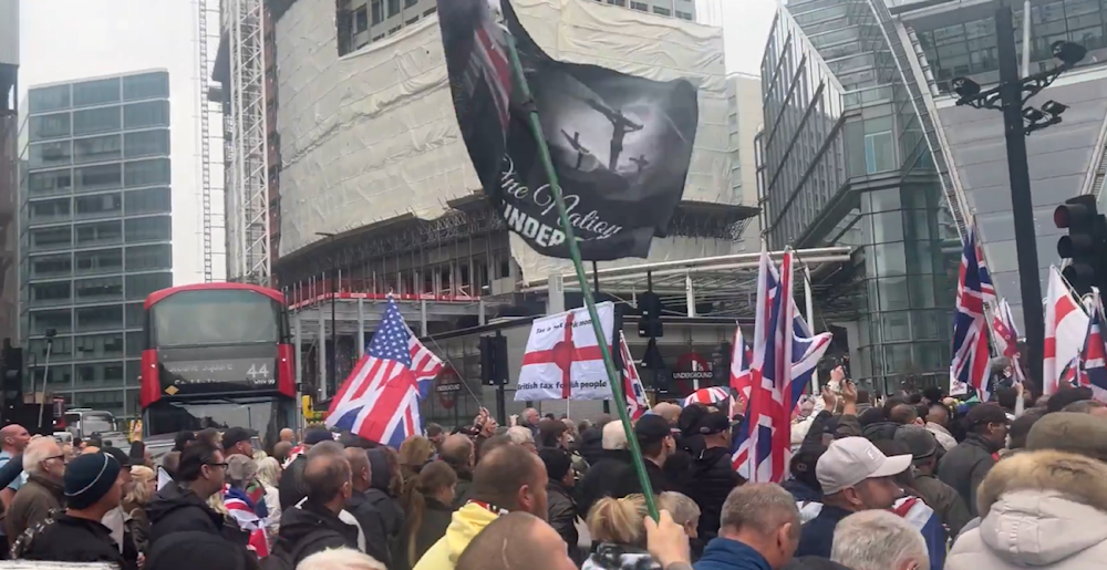 Thousands of far-right protesters rally in London