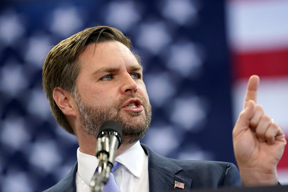 Republican vice presidential nominee Sen. JD Vance, R-Ohio, speaks at a campaign event at Penn State Behrend Erie Hall, on October 26, 2024, in Erie, Pa. (AP)