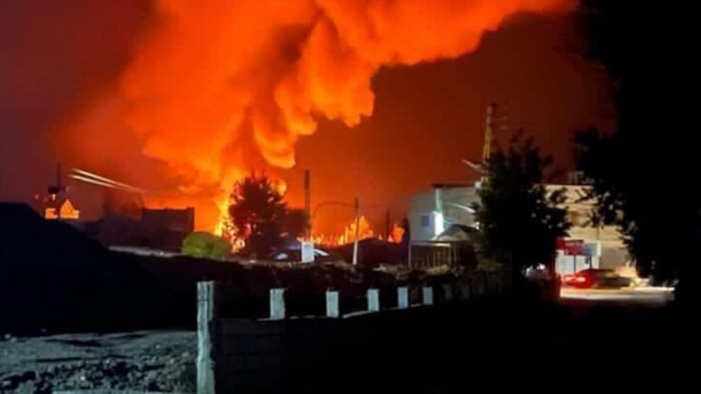 Smoke billows from a fire after an Israeli airstrike hits the Lebanese Bekaa, October 28, 2024 (Social Media)