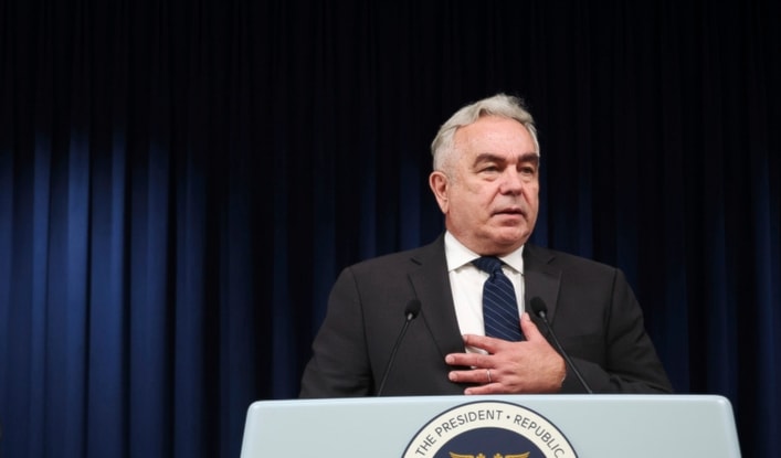 Then US National Security Council Coordinator for Indo-Pacific Affairs Kurt Campbell speaks during a news conference at the Presidential Office in Seoul, July 18, 2023. (AP)