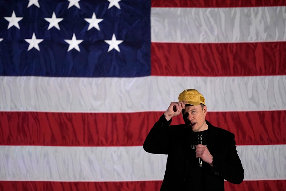 Elon Musk speaks as part of a campaign town hall in support of Republican presidential nominee former President Donald Trump in Folsom, Pa., Thursday, Oct. 17, 2024. (AP)