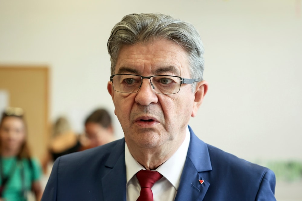 Far left leader Jean-Luc Melenchon is seen after voting Sunday, June 30, 2024 in Paris. (AP)