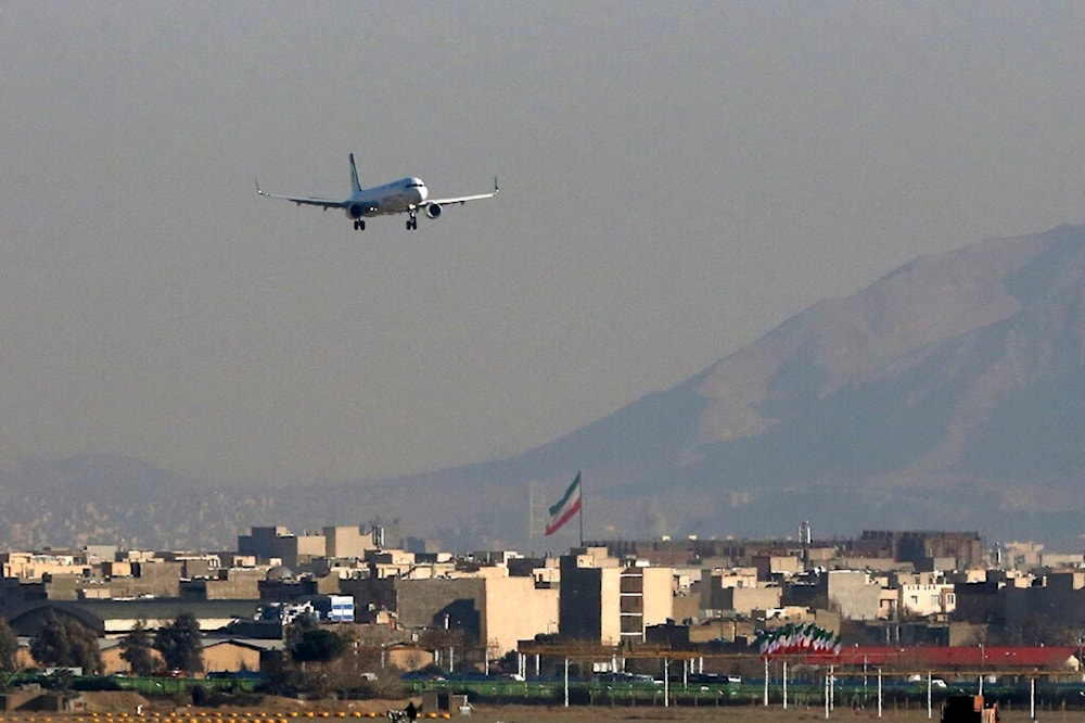 Iran Air's new Airbus plane approaches Mehrabad airport, in Tehran, Iran, Thursday, Jan. 12, 2017. (AP)