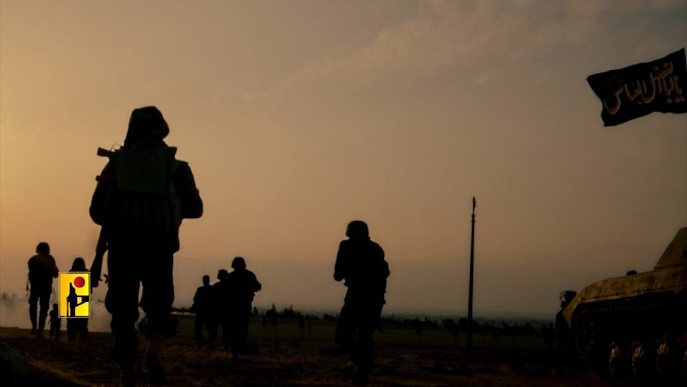 Hezbollah resistance fighters in a photo released by the Resistance media, undated. (Resistance media)