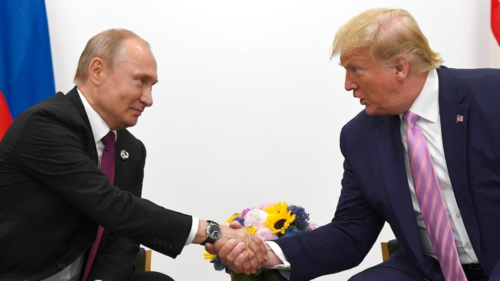 President Donald Trump, right, shakes hands with Russian President Vladimir Putin during a bilateral meeting on the sidelines of the G-20 summit in Osaka, Japan, Friday, June 28, 2019. (AP)