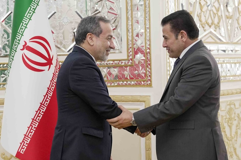 National Security Adviser of Iraq Qasim al-Araji met Iran's Foreign Minister Abbas Araghchi in Tehran.