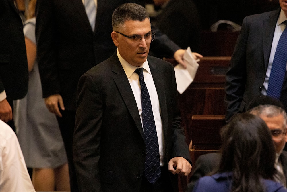 Gideon Saar, attends the swearing-in of the new Israeli parliament in al-Quds on October 3, 2019. (AP)