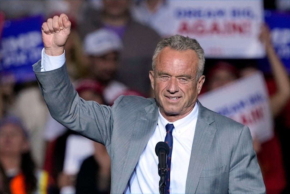 Robert F. Kennedy Jr., speaks before Republican presidential nominee former President Donald Trump at a campaign event Friday, Nov. 1, 2024, in Milwaukee. (AP)