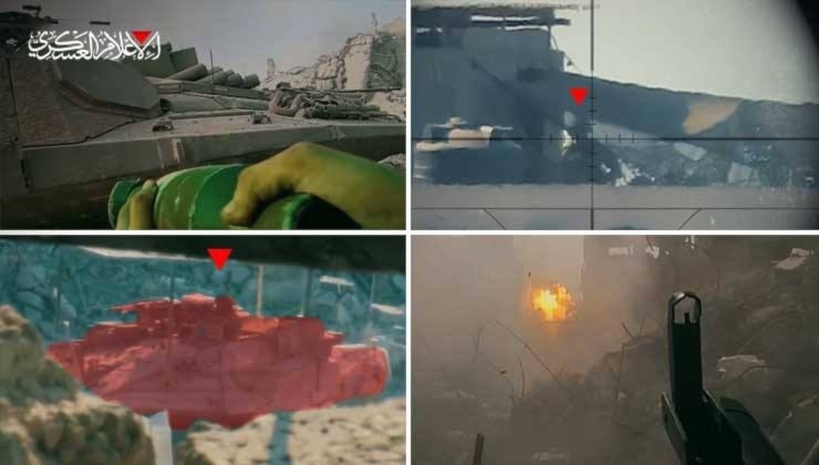 Al-Qassam releases footage of destruction of Israeli tanks in Gaza