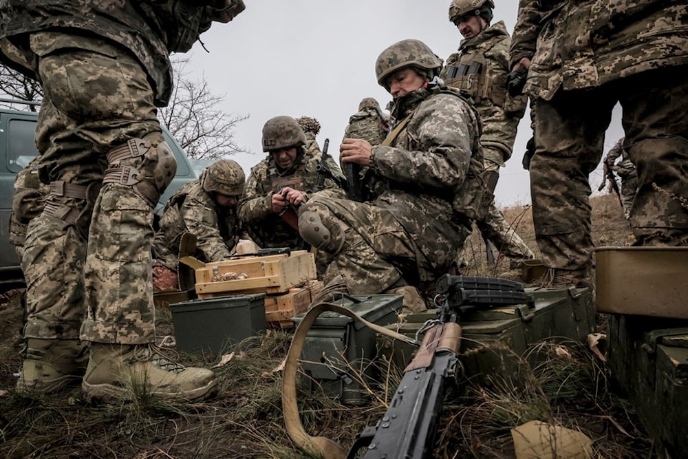 In this photo provided by Ukraine's 24th Mechanised Brigade press service, servicemen of the 24th Mechanised Brigade TRAIN their tactical skills at the training field in Donetsk region, Ukraine, Wednesday, Nov. 6, 2024. (AP)