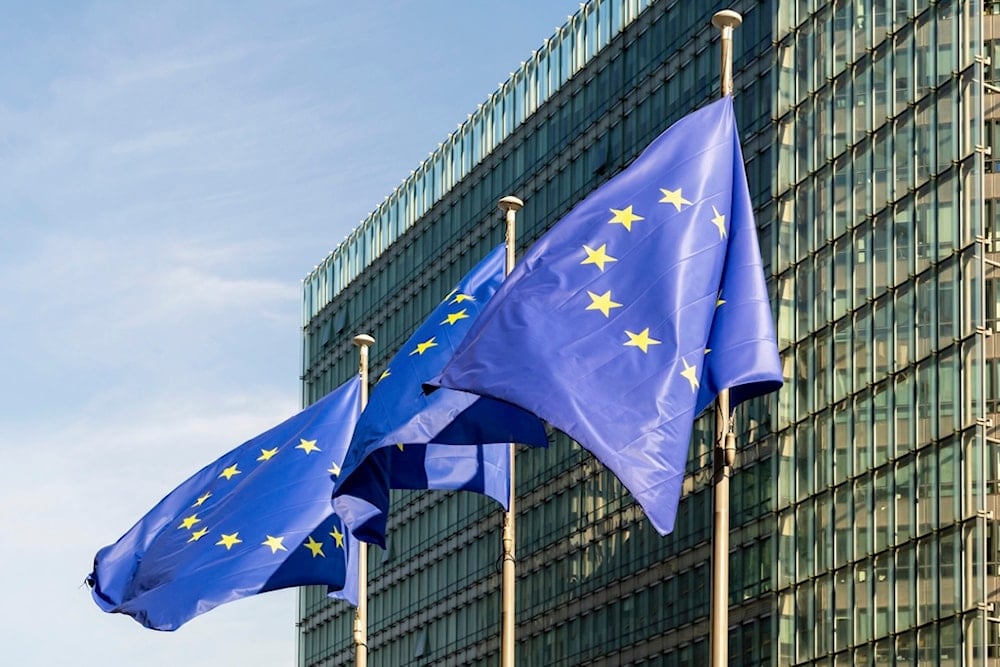 European Union flags flap in the wind ahead of an EU summit in Brussels, Thursday, June 27, 2024. (AP)