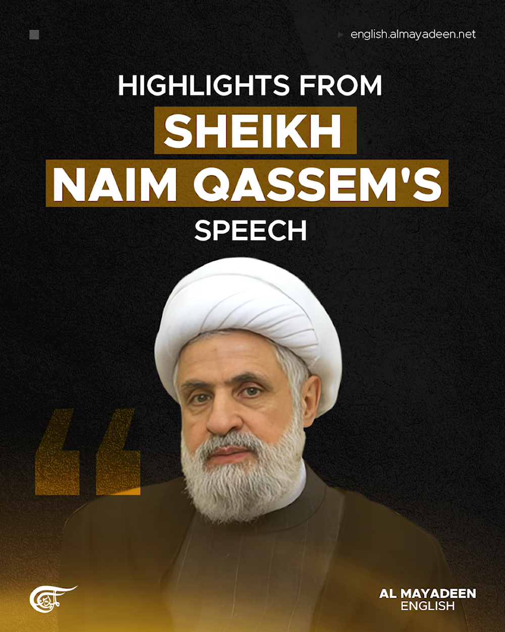 Highlights from Sheikh Naim Qassem’s speech