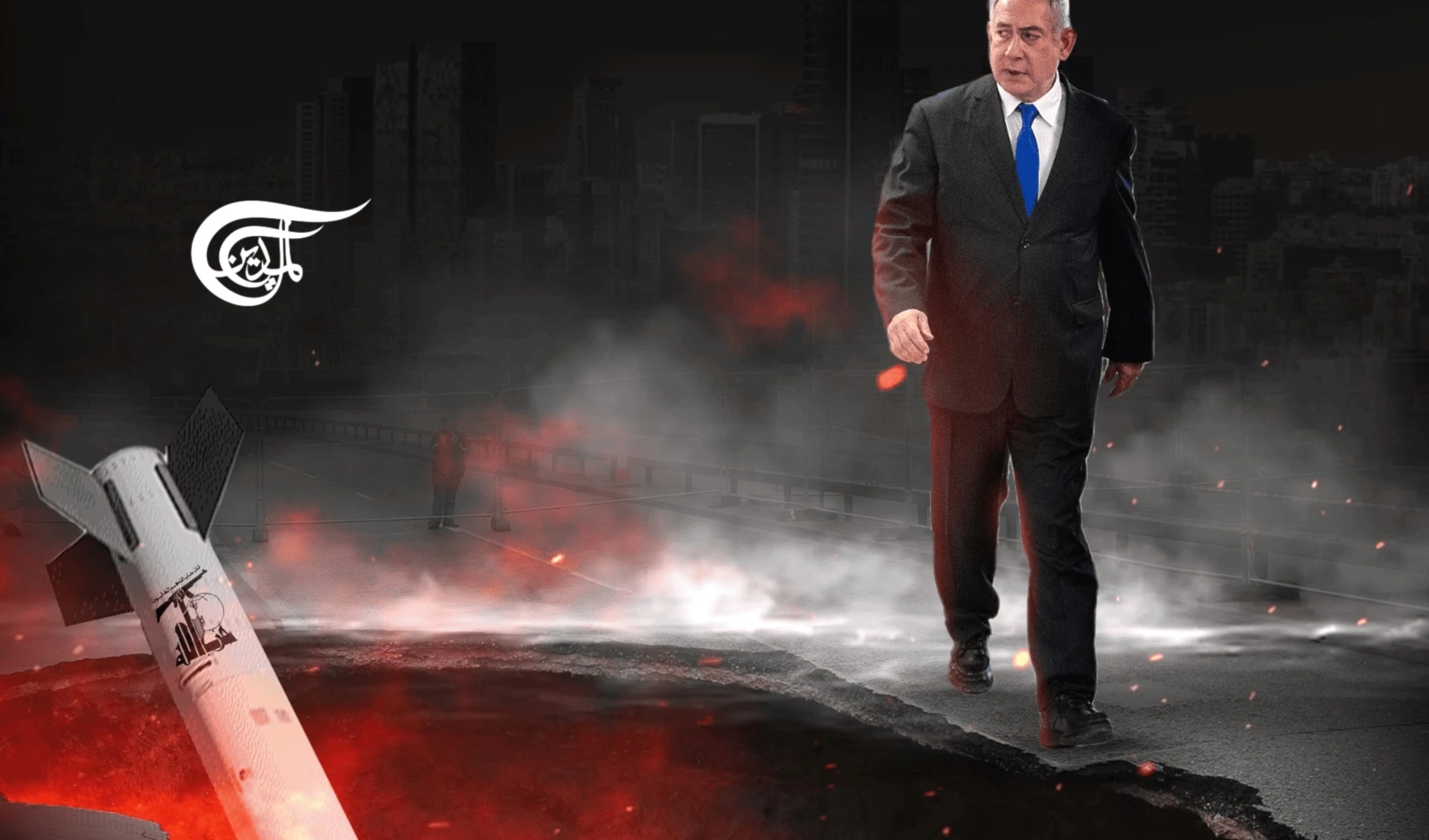 Any way you spin it, the Israelis are only going to suffer bigger blows as they continue to escalate. (Al Mayadeen English; Illustrated by Mahdi Rtail)