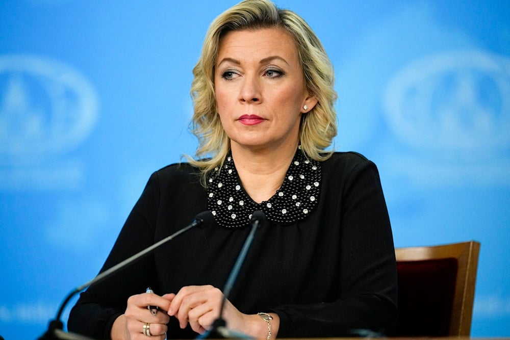 Russian Foreign Ministry spokeswoman Maria Zakharova attends Russian Foreign Minister Sergey Lavrov's annual news conference in Moscow, January 18, 2023. (AP)