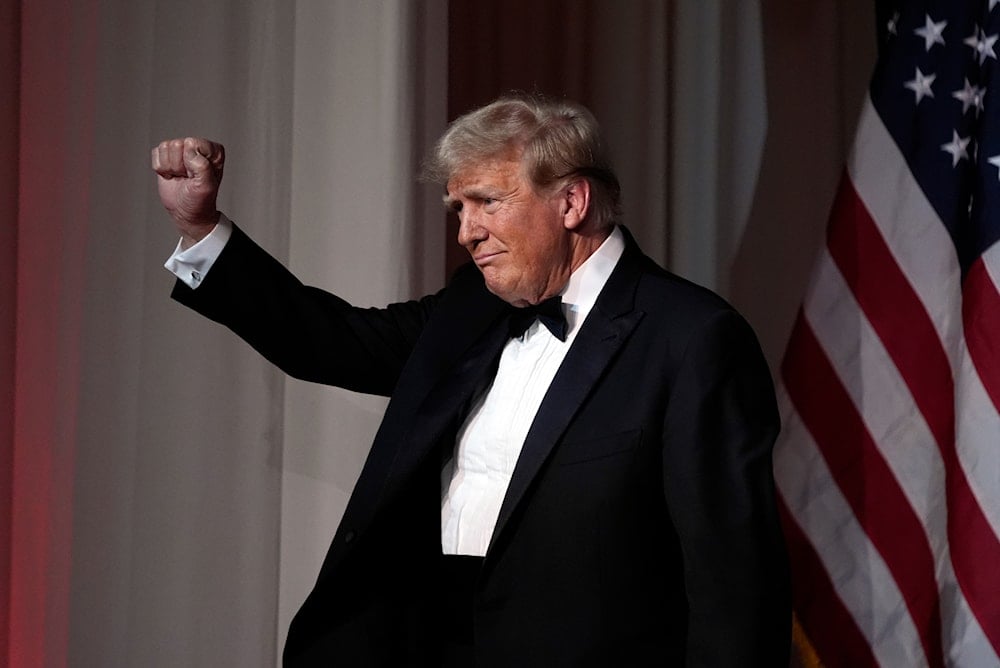 President-elect Donald Trump gestures after speaking during an America First Policy Institute gala at his Mar-a-Lago estate, November 14, 2024, in Palm Beach, Fla. (AP)