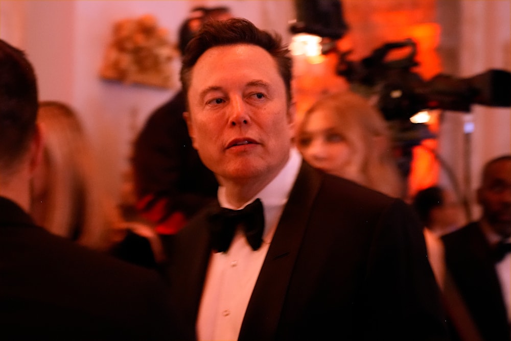 Elon Musk arrives before President-elect Donald Trump speaks during an America First Policy Institute gala at his Mar-a-Lago estate, Thursday, Nov. 14, 2024, in Palm Beach, Fla. (AP Photo/Alex Brandon)