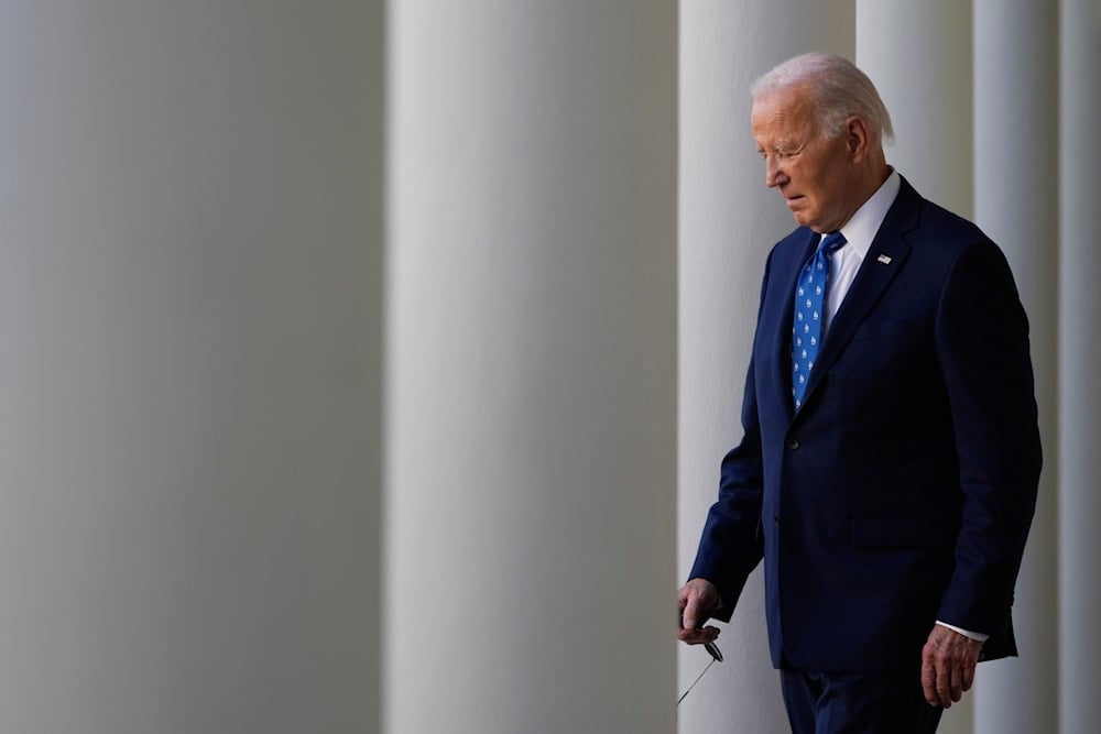 President Joe Biden walks out to speak in the Rose Garden of the White House in Washington on November 26, 2024. (AP)