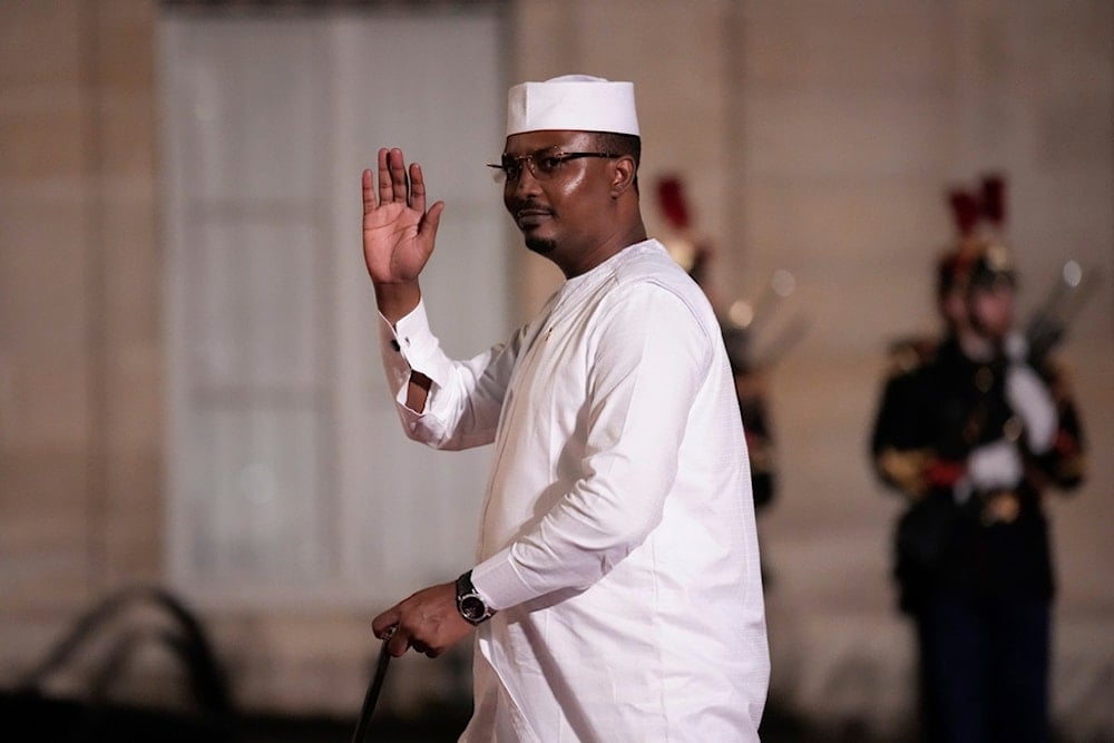 Chad's President General Mahamat Idriss Deby arrives for the 19th Francophonie Summit, at the Elysee Palace, in Paris, Friday, Oct. 4, 2024. (AP)