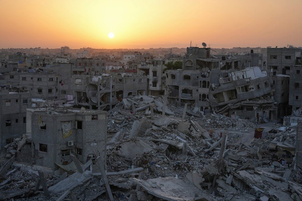 Destruction left by the Israeli air and ground offensive is seen in Khan Younis, Gaza Strip, on Sept. 13, 2024. (AP)