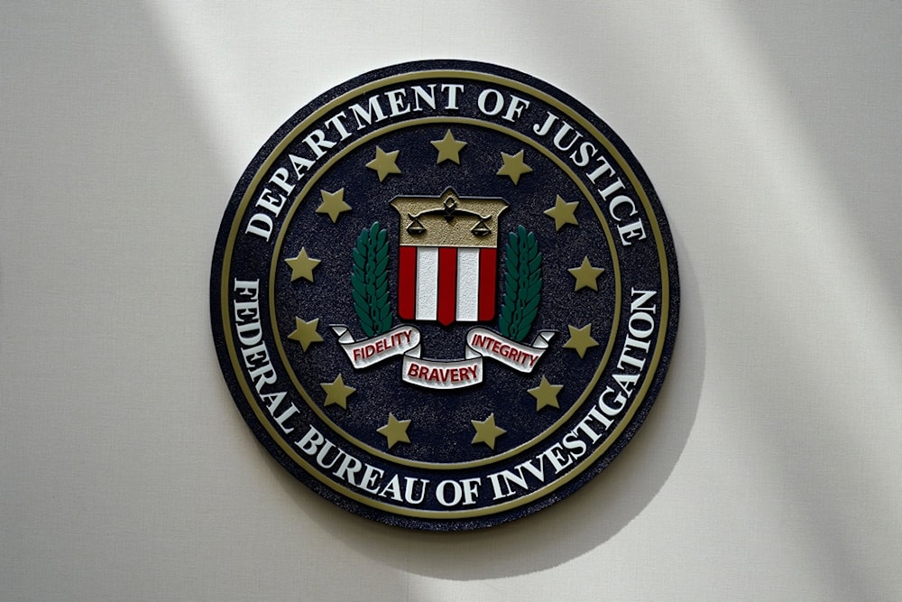 An FBI seal is seen on a wall on Aug. 10, 2022, in Omaha, Neb. (AP)