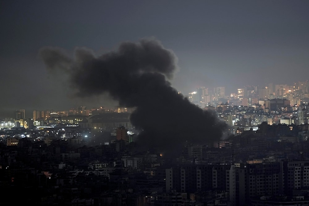 Smoke rises after an Israeli airstrike on Dahiyeh, in the southern suburb of Beirut, Friday, Nov. 8, 2024. (AP Photo/Bilal Hussein)