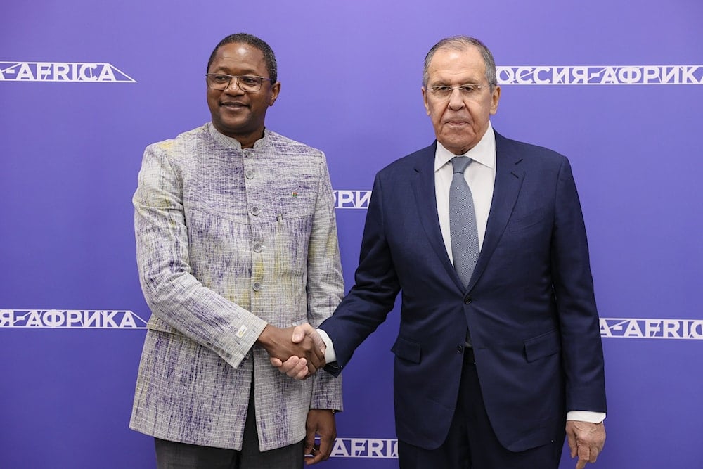 Russia's FM Sergey Lavrov and Burkina Faso's FM Karamoko Jean-Marie Traoré held talks on the sidelines of the FM Conference of the Russia-Africa Partnership Forum in Sochi on November 9,. (Russia MFA)