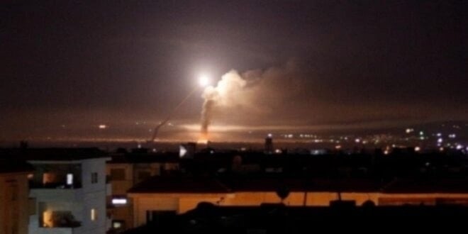 Israeli aggression on Syria's capital Damascus, undated. (Social media)