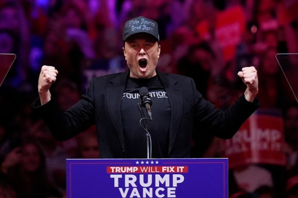  Elon Musk speaks before Republican presidential nominee former President Donald Trump at a campaign rally at Madison Square Garden, Sunday, Oct. 27, 2024, in New York. (AP)