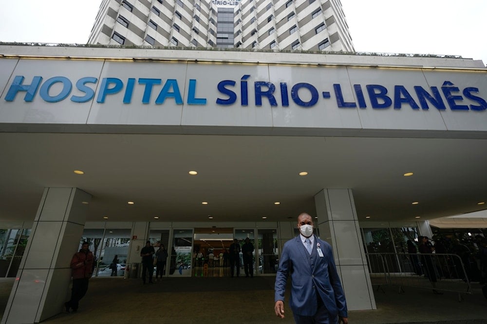 The main entrance of the Sirio-Libanes hospital where Brazilian President Luiz Inacio Lula da Silva is receiving medical treatment in Sao Paulo, Tuesday, Dec. 10, 2024. (AP)