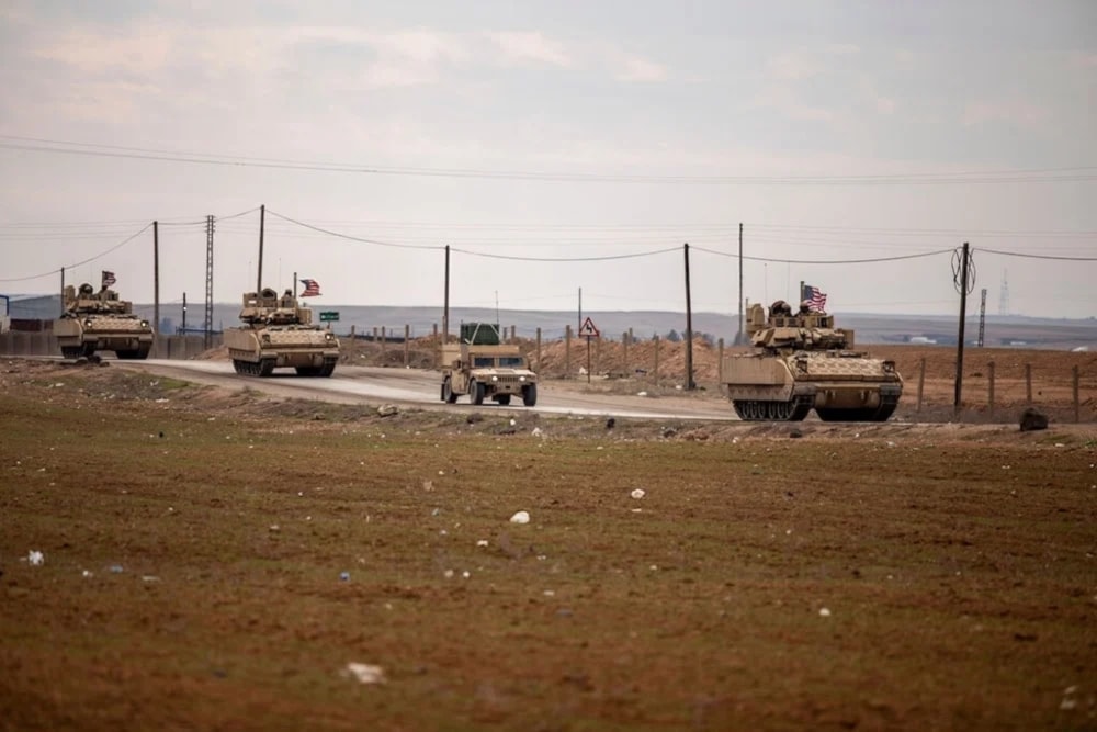 American soldiers patrol in Hasakeh, Syria in 2022.(AP)