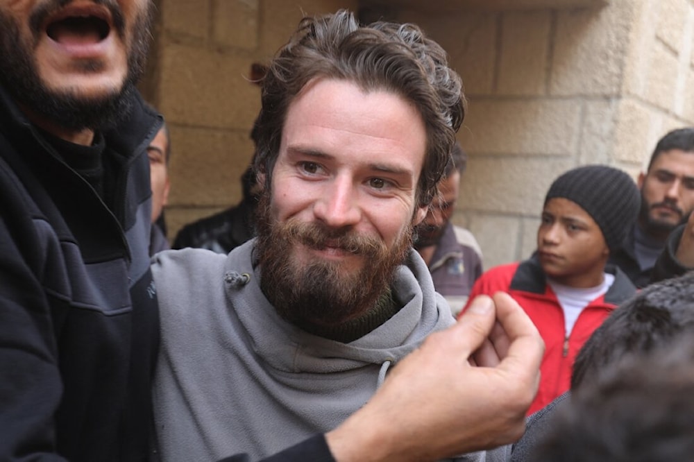 Travis Timmerman, a U.S. citizen who had entered Syria from Lebanon, is seen in Syria on December 12, 2024 (AFP)