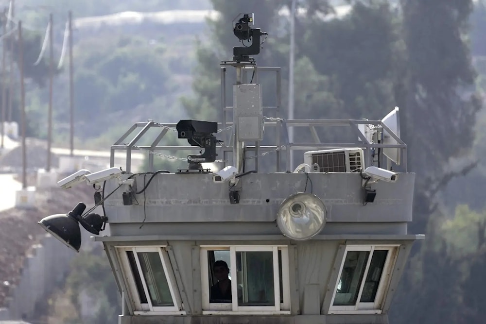 cameras pointed at the Aroub refugee camp in the West Bank, on October 6,2022. (AP)