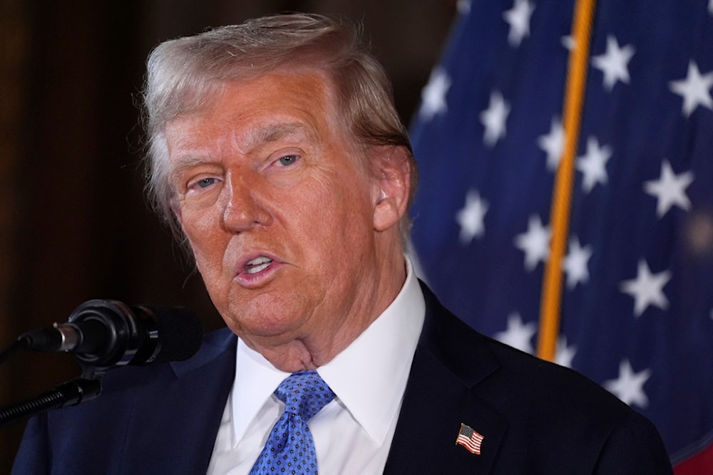 President-elect Donald Trump speaks during a news conference at Mar-a-Lago, Monday, Dec. 16, 2024, in Palm Beach, Fla. (AP Photo/Evan Vucci)