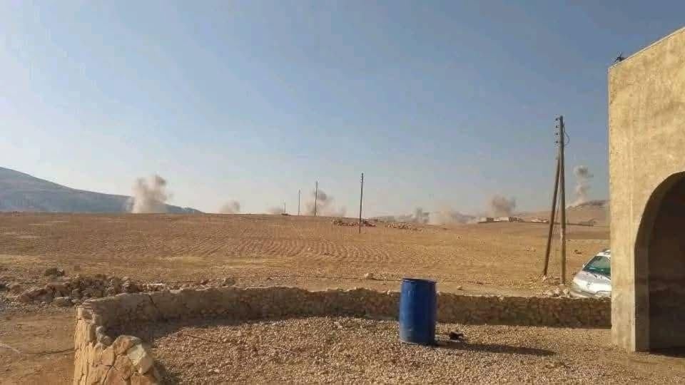 Smoke rises as clashes erupt between PKK and the Syrian National Army near the Tishrin Dam, December 19, 2024. (@qusaynewsx)