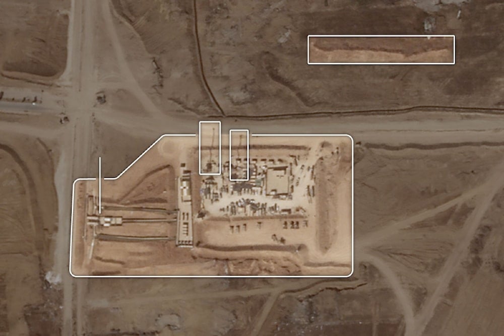 Satellite imagery of the expanding Israeli occupation base in along the Nevatim corridor. (Satellite image by Planet Labs)