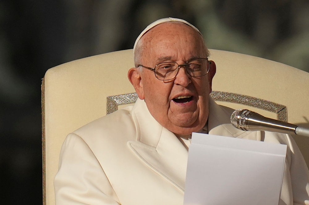 Pope Francis attends his weekly general audience in St. Peter's Square at The Vatican, on December4, 2024. (AP )