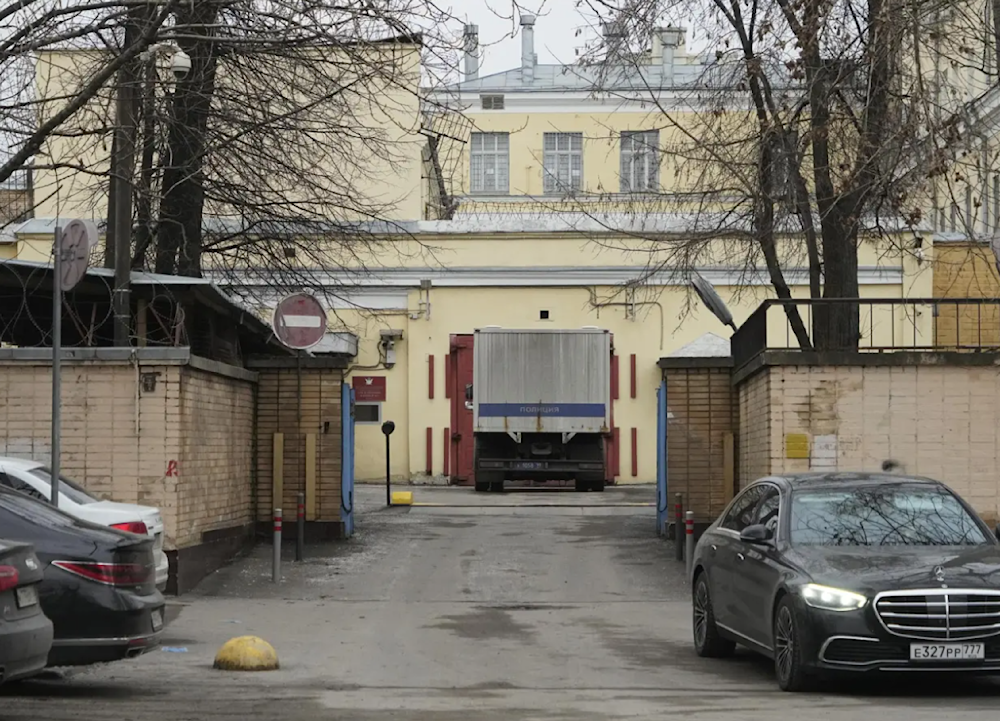 An entrance of the Lefortovo prison in Moscow, Russia on March 30, 2023. (AP)