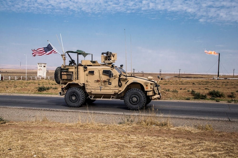 In this Oct. 28, 2019, file photo, US forces patrol Syrian oil fields, in eastern Syria. (AP)