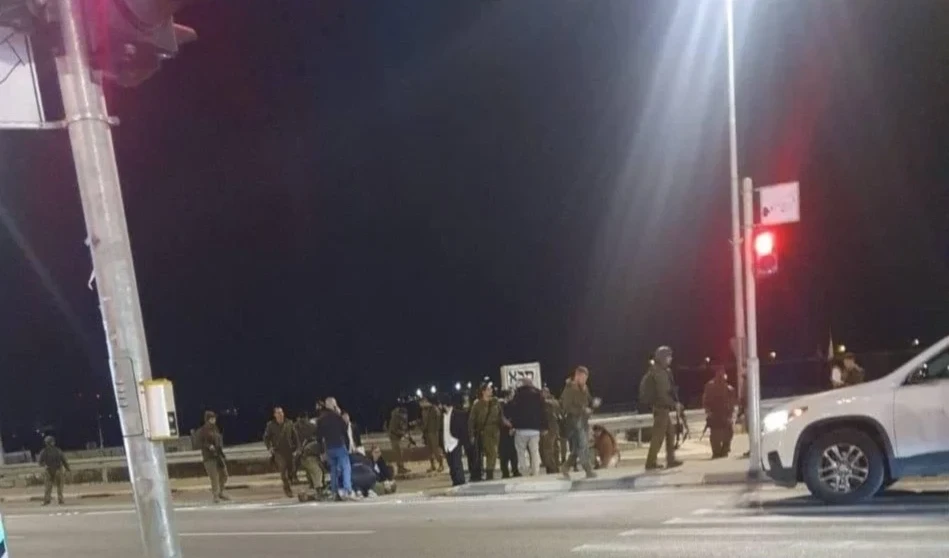 IOF soldiers gather near the site of the car ramming operation in Beit Lahm, December 25, 2024 (Social Media)