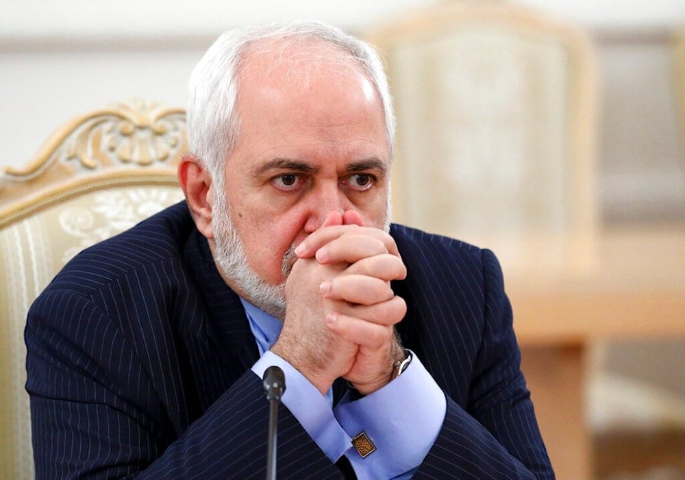 In this Jan. 26, 2021, file photo released by the Russian Foreign Ministry Press Service, Iranian Foreign Minister Mohammad Javad Zarif listens during the talks in Moscow, Russia. (AP)