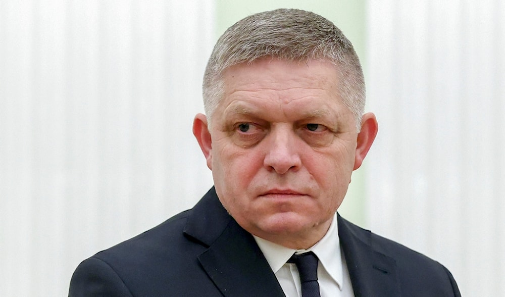 Slovak Prime Minister Robert Fico stands waiting the meeting with Russian President Vladimir Putin at the Kremlin in Moscow, Russia, Sunday, Dec. 22, 2024. (AP)