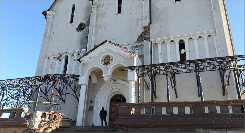 The monastery and cathedral of Saint Nicolay and Vasili, outskirts of Vuheldar/Ugledar