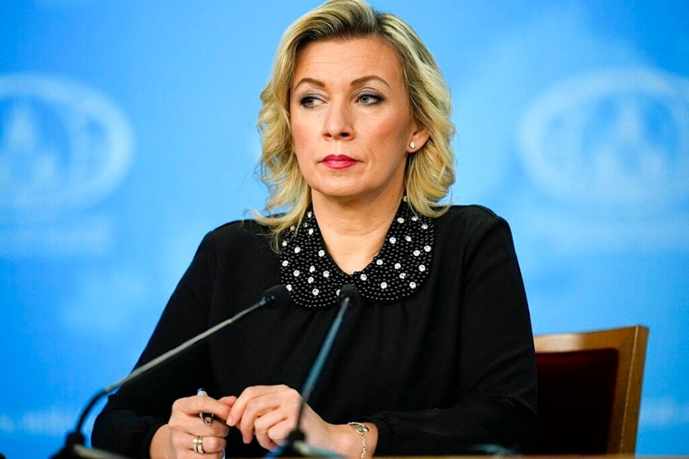  Russian Foreign Ministry spokeswoman Maria Zakharova attends Russian Foreign Minister Sergey Lavrov's annual news conference in Moscow, Jan. 18, 2023. (AP)