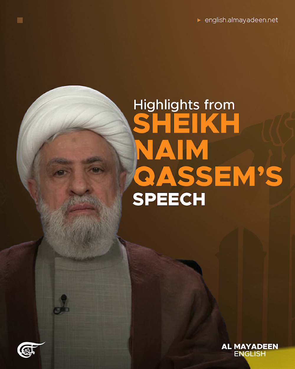 Highlights from Sheikh Naim Qassem's speech