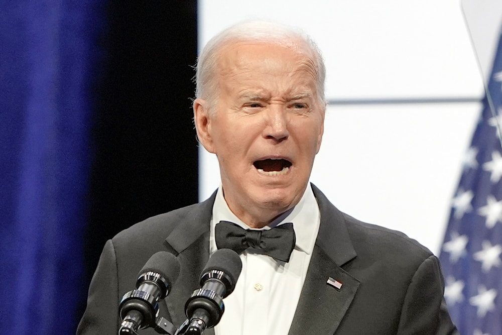 President Joe Biden speaks at the Asian Pacific American Institute for Congressional Studies' 30th annual gala, on Tuesday, May 14, 2024, in Washington. (AP)