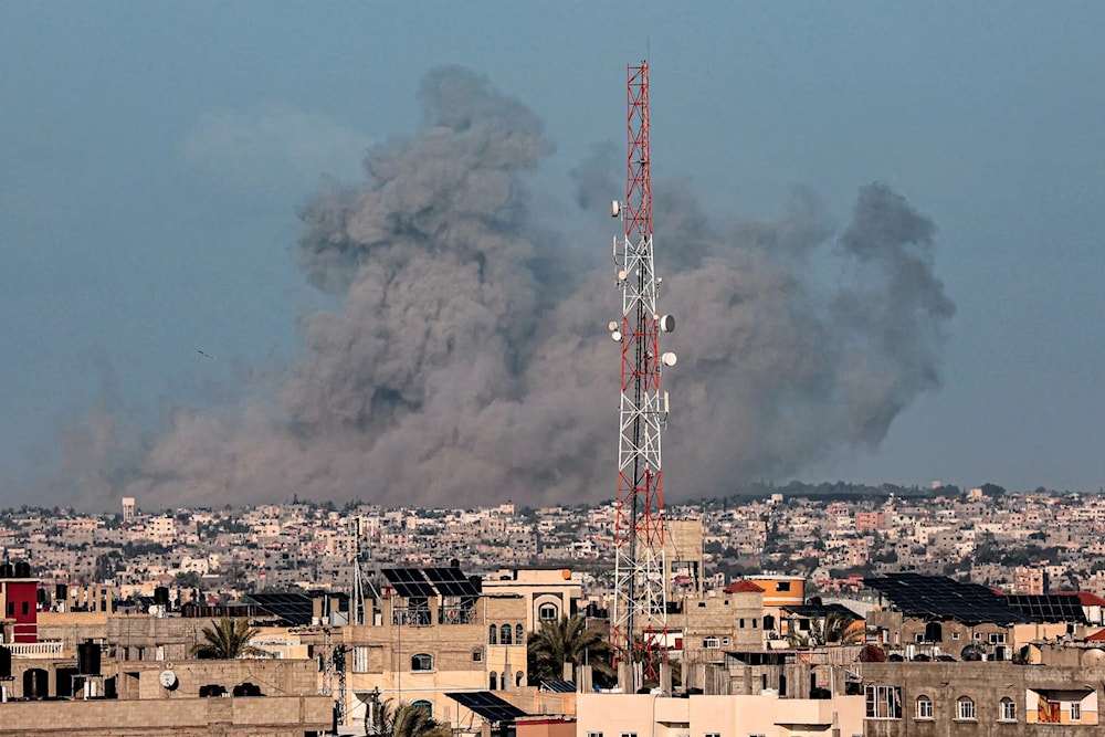 A cellphone tower in Khan Younis, in the southern Gaza Strip, amid Israeli relentless strikes (Agence France-Presse — Getty Images)