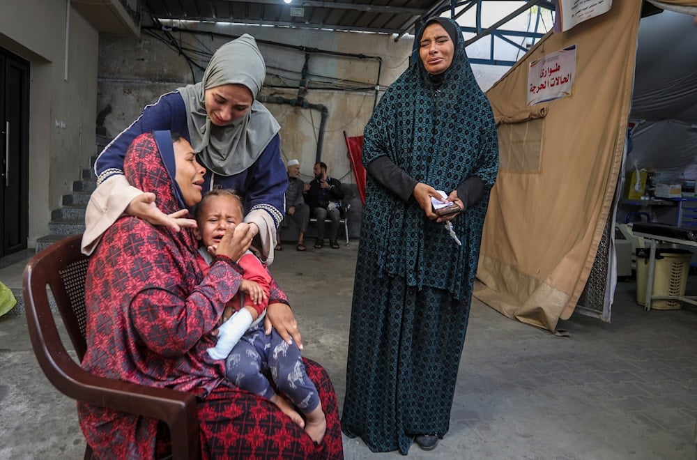 Palestinians mourn their relatives killed in the Israeli bombardment of the Gaza Strip, at a hospital in Rafah, Gaza on May 10, 2024. (AP)